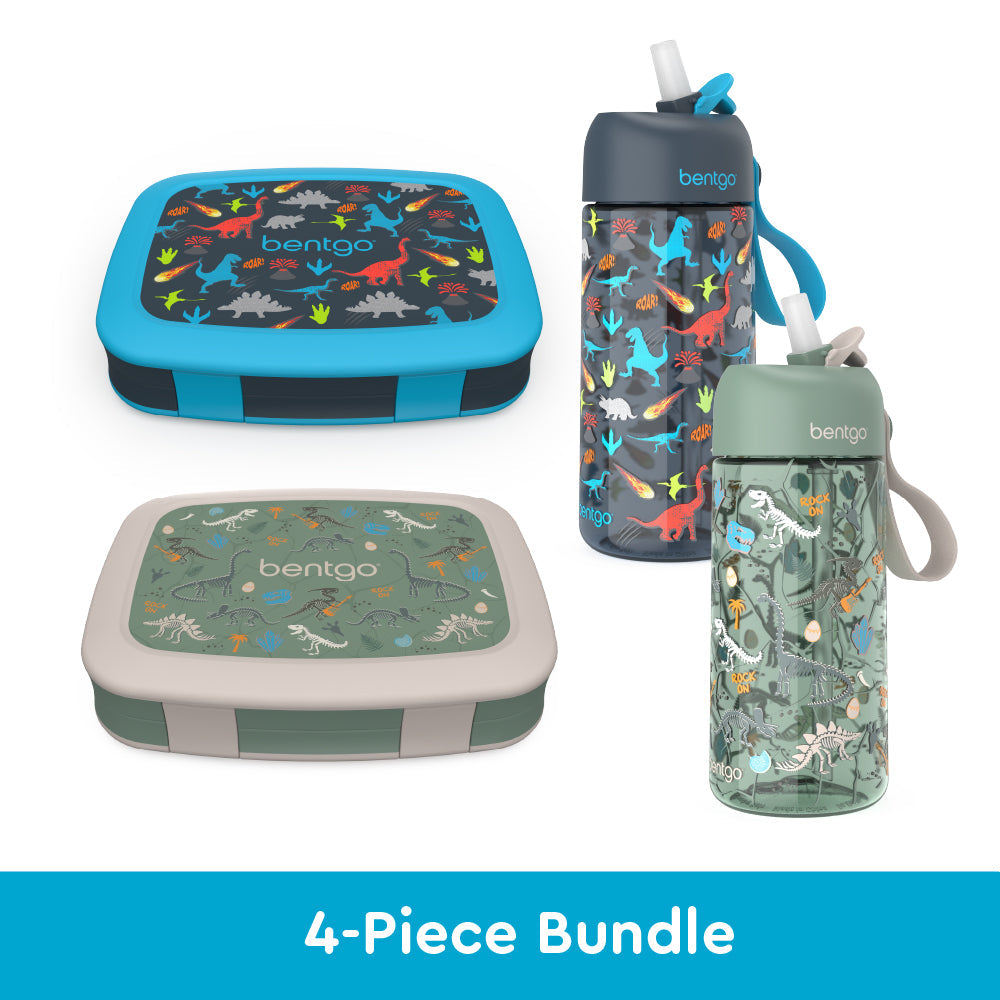 bentgo-kids-prints-lunch-boxes-and-water-bottles-w7 bentgo-lunch-box-bottle-bundle-dinsoaur-fossils-1.jpg